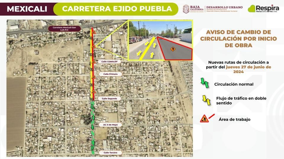 SIDURT inicia trabajos de ampliación en Av Ignacio Zaragoza de Mexicali