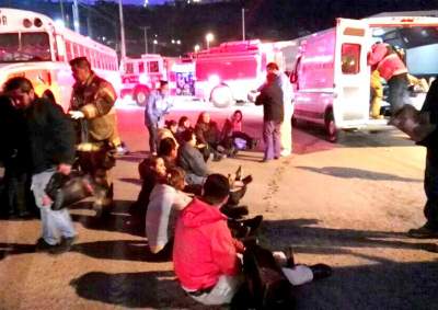 Deja camionazo 27 heridos en Tijuana