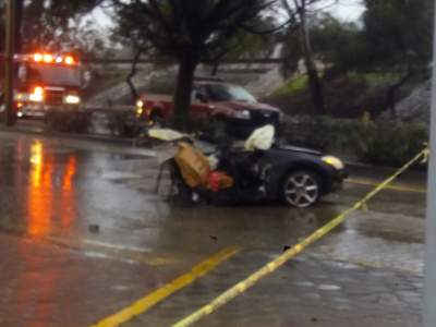 Fatal accidente en Vía Rápida Poniente por las lluvias
