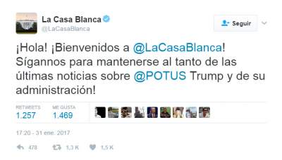 Regresa el español al Twitter de la Casa Blanca