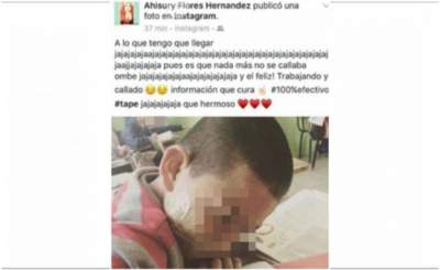 Separan a maestra por foto de alumno con cinta en la boca