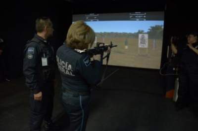  Inaugura Policía Federal aula virtual para prácticas de tiro