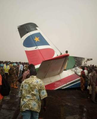 Avionazo en Sudán del Sur; a bordo iban 44 personas