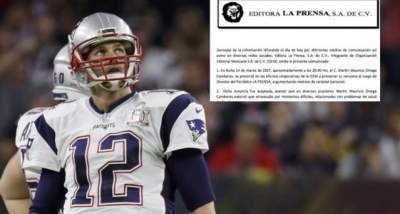  La Prensa ofrece disculpas por el robo de los jerseys de Tom Brady