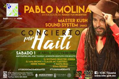 El cantante de reggae Pablo Molina, se une a "Concierto por Haití" 