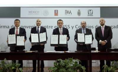 Firma IMSS convenios con tres principales colegios de abogados