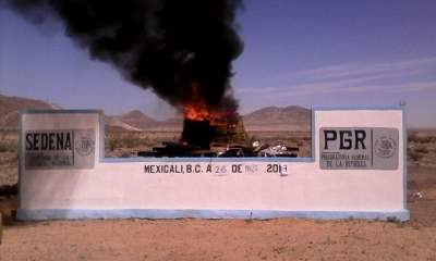 Pgr incinera más de una tonelada y media de narcóticos en Mexicali