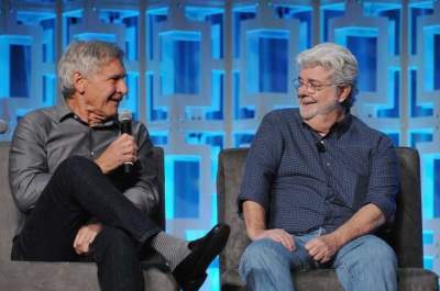 Harrison Ford y George Lucas celebran los 40 años de "Star Wars"