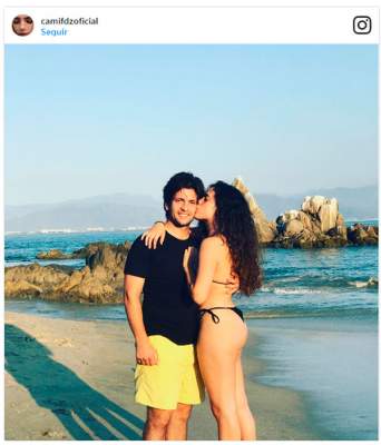 Camila Fernández luce sexy figura en bikini junto a su novio