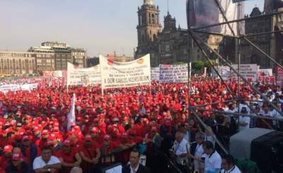 Organizaciones alistan mitin en el Zócalo por el Día del Trabajo