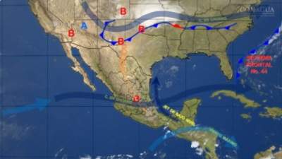   Se esperan fuertes lluvias por la entrada del Frente Frío 45