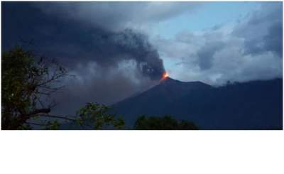 Al menos 300 evacuados por la fuerte erupción del volcán de Fuego en G