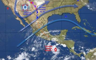 Activan protocolos de alerta en Chiapas por tormenta tropical Adrián