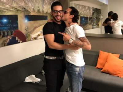 Beso entre Marc Anthony y Maluma sacude las redes sociales