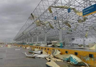 Tornado sorprende a Nuevo Laredo; daña Puente Internacional 3