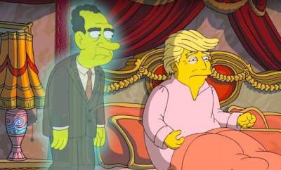 Trump recibe consejos de Nixon en “Los Simpsons”