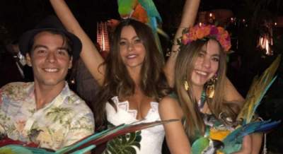 Sofía Vergara genera críticas al tener en su fiesta 3 guacamayas