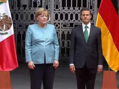 Llega a México la canciller alemana Angela Merkel