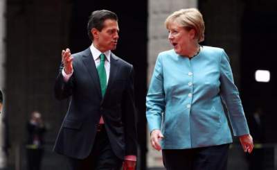 Peña Nieto recibe a Angela Merkel en Palacio Nacional