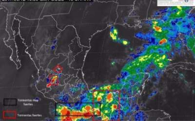 Depresión tropical 3-E causará fuertes vientos en el país