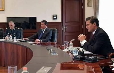 Peña Nieto se reúne con su Gabinete de Seguridad  en Los Pinos
