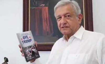 Lanza AMLO nuevo libro titulado "Oye Trump"