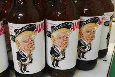 Lanzan cerveza "Amigous" con imagen de Trump vestido de mariachi