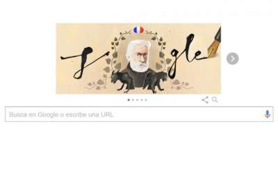 Google recuerda a Victor Hugo, autor de "Los Miserables"