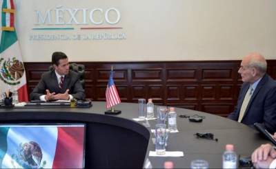 Peña Nieto y Kelly acuerdan trabajo conjunto contra crimen organizado