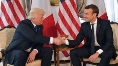 Trump visita a Macron en París