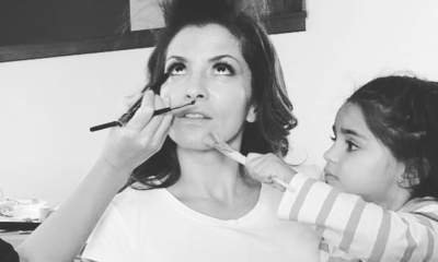 Aitana Derbez, la mejor asistente de maquillaje de su mamá
