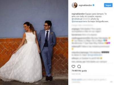 Regina Blandón contrae matrimonio