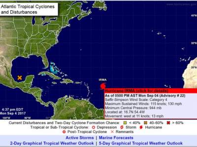 ‘Irma’ se convierte en huracán de categoría cuatro