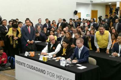 PAN, PRD y MC formalizan ante el INE conformación del Frente Ciudadano