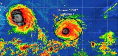 El destructivo paso de "Irma", "Katia" y "José" por el Atlántico
