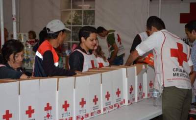 Abre Cruz Roja centros de acopio para afectados por sismo