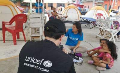 Evalúa Unicef estrés en niños tras sismo en Oaxaca
