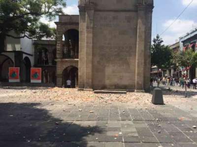 Reportan afectaciones en inmuebles de la zona Centro tras sismo