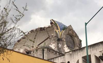 Colapsa cúpula de iglesia en la CDMX