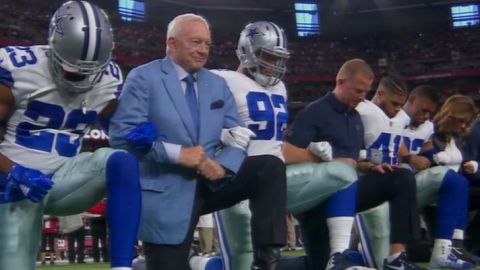 Jerry Jones: Cowboys "no jugarán" si faltan al respeto a la bandera