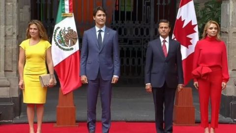 Recibe Peña Nieto a Justin Trudeau en Palacio Nacional