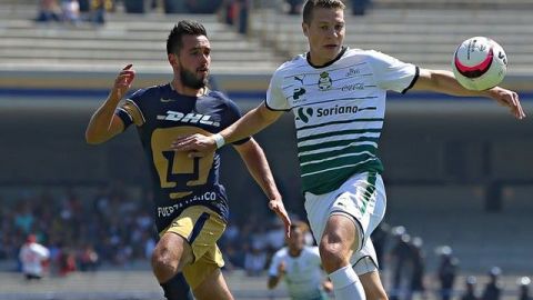 Pumas rescata empate de 2-2 ante Santos