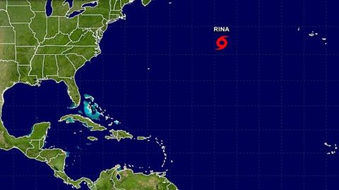 La tormenta tropical Rina se fortalece antes de llegar al Atlántico norte
