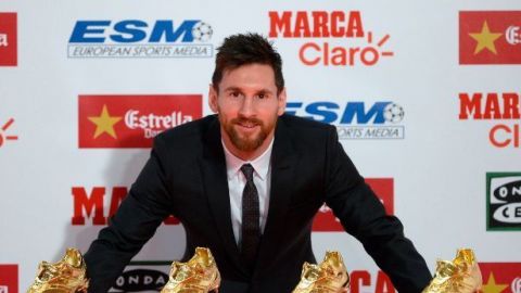 Messi recibe su cuarta Bota de Oro