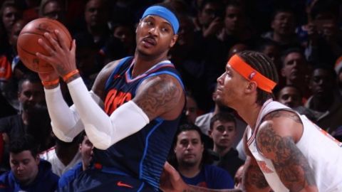 Knicks controlan a Carmelo y vencen al Thunder 111-96