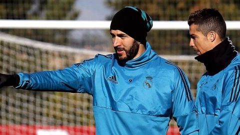 Cristiano y Benzema, sin entrenar con Real Madrid previo al clásico español