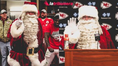 Andy Reid Coach de Chiefs celebró triunfo disfrazado de Santa Claus