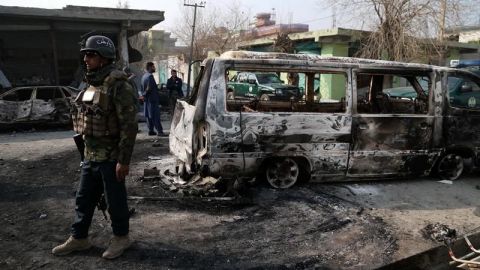 Una ambulancia bomba llena de muertos Kabul