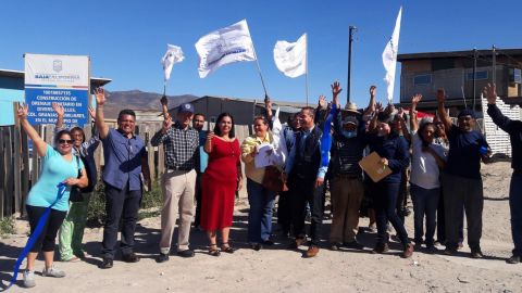 Inaugura obra de drenaje sanitario en la colonia granjas familiares matamoros