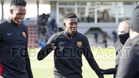 Dembélé se reincorpora a entrenamientos del Barcelona